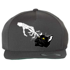 Funny Halloween Skeleton Boop Kitten Cat Nose Wool Snapback Cap