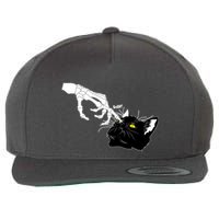 Funny Halloween Skeleton Boop Kitten Cat Nose Wool Snapback Cap