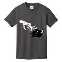 Funny Halloween Skeleton Boop Kitten Cat Nose Kids T-Shirt