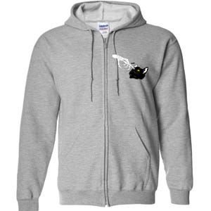 Funny Halloween Skeleton Boop Kitten Cat Nose Full Zip Hoodie