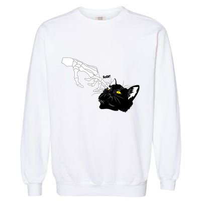 Funny Halloween Skeleton Boop Kitten Cat Nose Garment-Dyed Sweatshirt