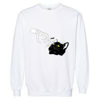 Funny Halloween Skeleton Boop Kitten Cat Nose Garment-Dyed Sweatshirt