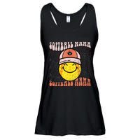 Funny Hippie Smile Face Baseball Mama Softball Mothers Day Ladies Essential Flowy Tank