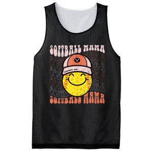 Funny Hippie Smile Face Baseball Mama Softball Mothers Day Mesh Reversible Basketball Jersey Tank