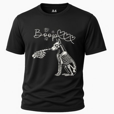 Funny Halloween Skeleton Hand Boop Doberman Pinscher Dog Performance Shirt