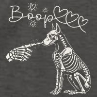 Funny Halloween Skeleton Hand Boop Doberman Pinscher Dog Vector Backpack