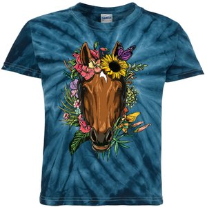 Floral Horse Spring Nature Horse Lovers For Women Men Kids Tie-Dye T-Shirt