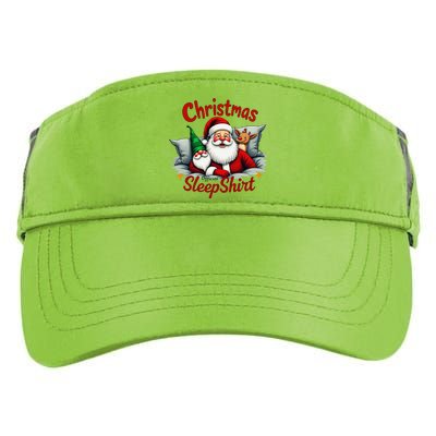 Festive Holiday Sleepfeaturing Santa Elf Reindeer Adult Drive Performance Visor