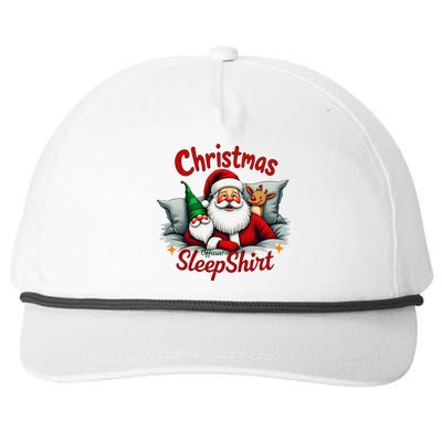 Festive Holiday Sleepfeaturing Santa Elf Reindeer Snapback Five-Panel Rope Hat