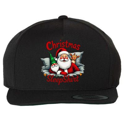 Festive Holiday Sleepfeaturing Santa Elf Reindeer Wool Snapback Cap