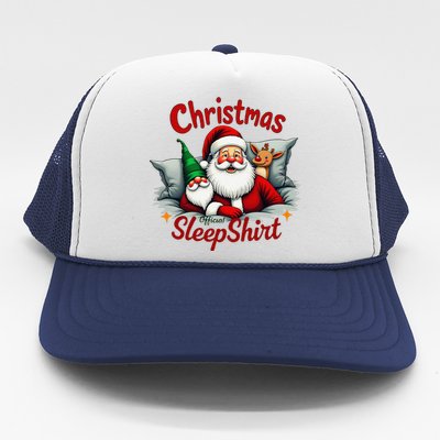 Festive Holiday Sleepfeaturing Santa Elf Reindeer Trucker Hat