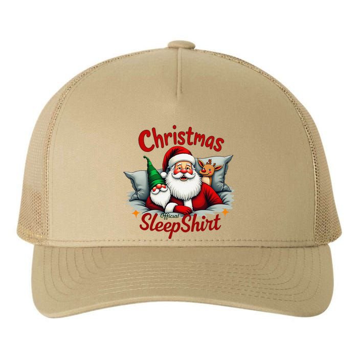 Festive Holiday Sleepfeaturing Santa Elf Reindeer Yupoong Adult 5-Panel Trucker Hat