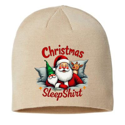 Festive Holiday Sleepfeaturing Santa Elf Reindeer Sustainable Beanie