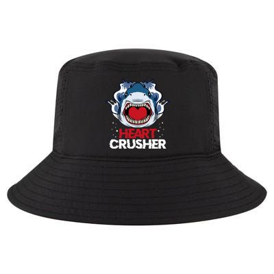 Funny Heart Shark Crusher Valentines Day Jawsome Beach Gift Cool Comfort Performance Bucket Hat