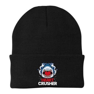 Funny Heart Shark Crusher Valentines Day Jawsome Beach Gift Beanie