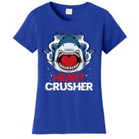 Funny Heart Shark Crusher Valentines Day Jawsome Beach Gift Women's T-Shirt