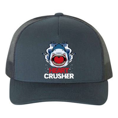 Funny Heart Shark Crusher Valentines Day Jawsome Beach Gift Yupoong Adult 5-Panel Trucker Hat