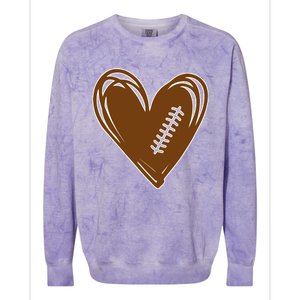 Football Heart Sport Lover Colorblast Crewneck Sweatshirt