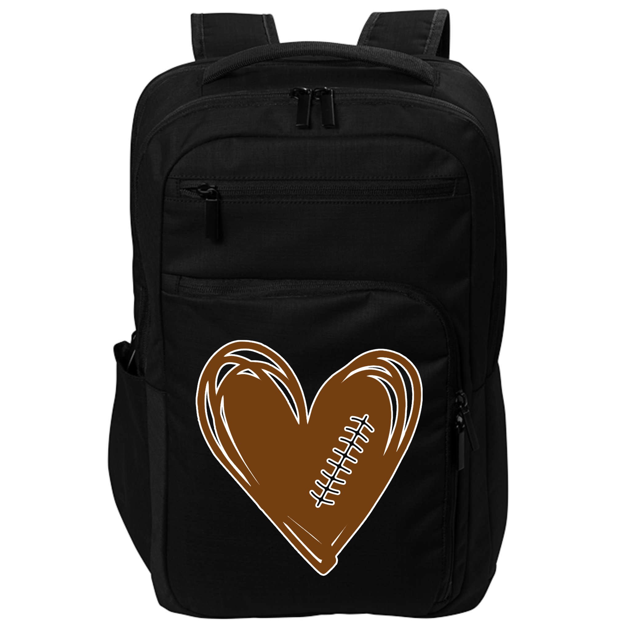 Football Heart Sport Lover Impact Tech Backpack