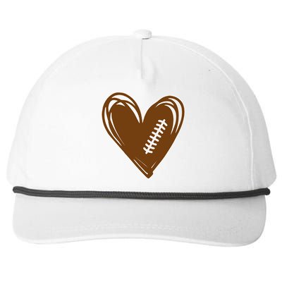 Football Heart Sport Lover Snapback Five-Panel Rope Hat