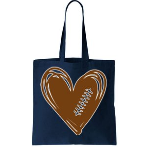 Football Heart Sport Lover Tote Bag