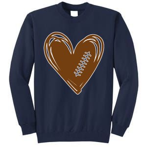 Football Heart Sport Lover Tall Sweatshirt