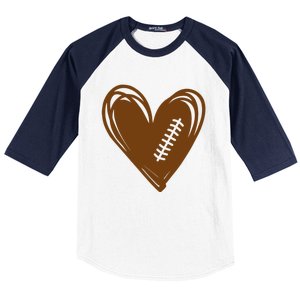 Football Heart Sport Lover Baseball Sleeve Shirt