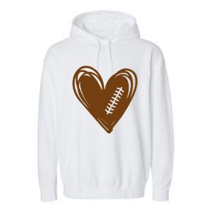 Football Heart Sport Lover Garment-Dyed Fleece Hoodie