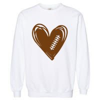 Football Heart Sport Lover Garment-Dyed Sweatshirt