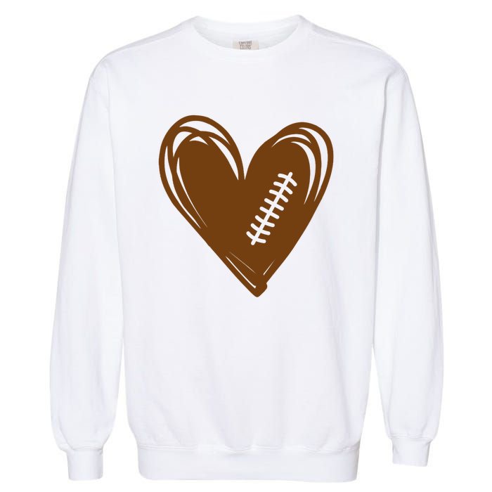 Football Heart Sport Lover Garment-Dyed Sweatshirt