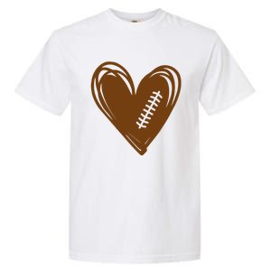 Football Heart Sport Lover Garment-Dyed Heavyweight T-Shirt