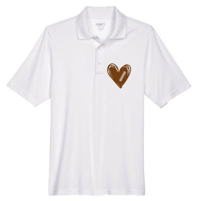 Football Heart Sport Lover Men's Origin Performance Piqué Polo