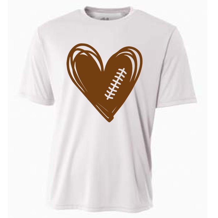 Football Heart Sport Lover Cooling Performance Crew T-Shirt