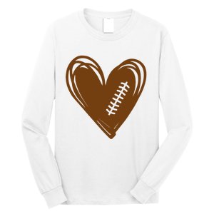 Football Heart Sport Lover Long Sleeve Shirt