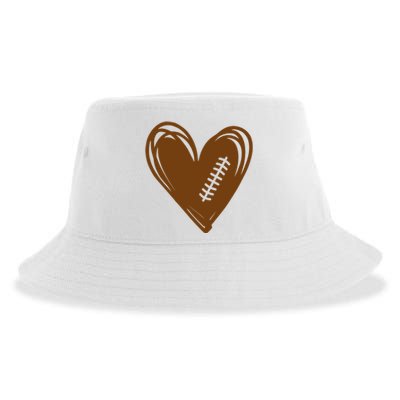 Football Heart Sport Lover Sustainable Bucket Hat