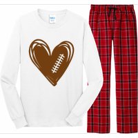 Football Heart Sport Lover Long Sleeve Pajama Set