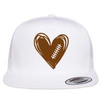 Football Heart Sport Lover Flatbill Hat