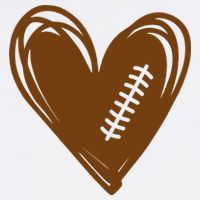 Football Heart Sport Lover Flatbill Hat