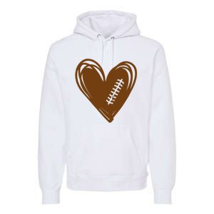 Football Heart Sport Lover Premium Hoodie