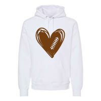 Football Heart Sport Lover Premium Hoodie