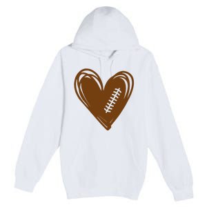 Football Heart Sport Lover Premium Pullover Hoodie