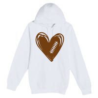 Football Heart Sport Lover Premium Pullover Hoodie