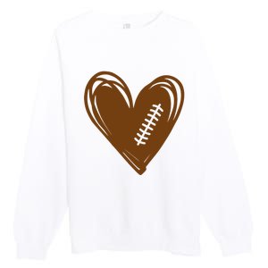 Football Heart Sport Lover Premium Crewneck Sweatshirt