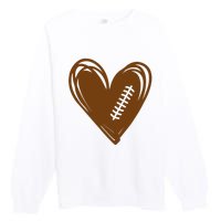 Football Heart Sport Lover Premium Crewneck Sweatshirt