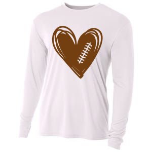 Football Heart Sport Lover Cooling Performance Long Sleeve Crew