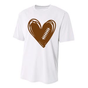 Football Heart Sport Lover Performance Sprint T-Shirt