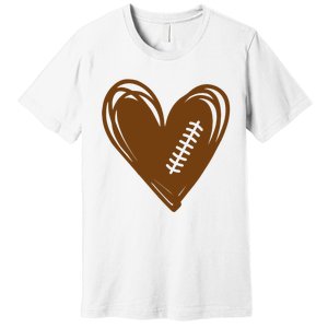 Football Heart Sport Lover Premium T-Shirt