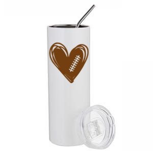 Football Heart Sport Lover Stainless Steel Tumbler