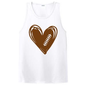 Football Heart Sport Lover PosiCharge Competitor Tank