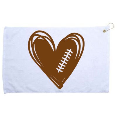 Football Heart Sport Lover Grommeted Golf Towel